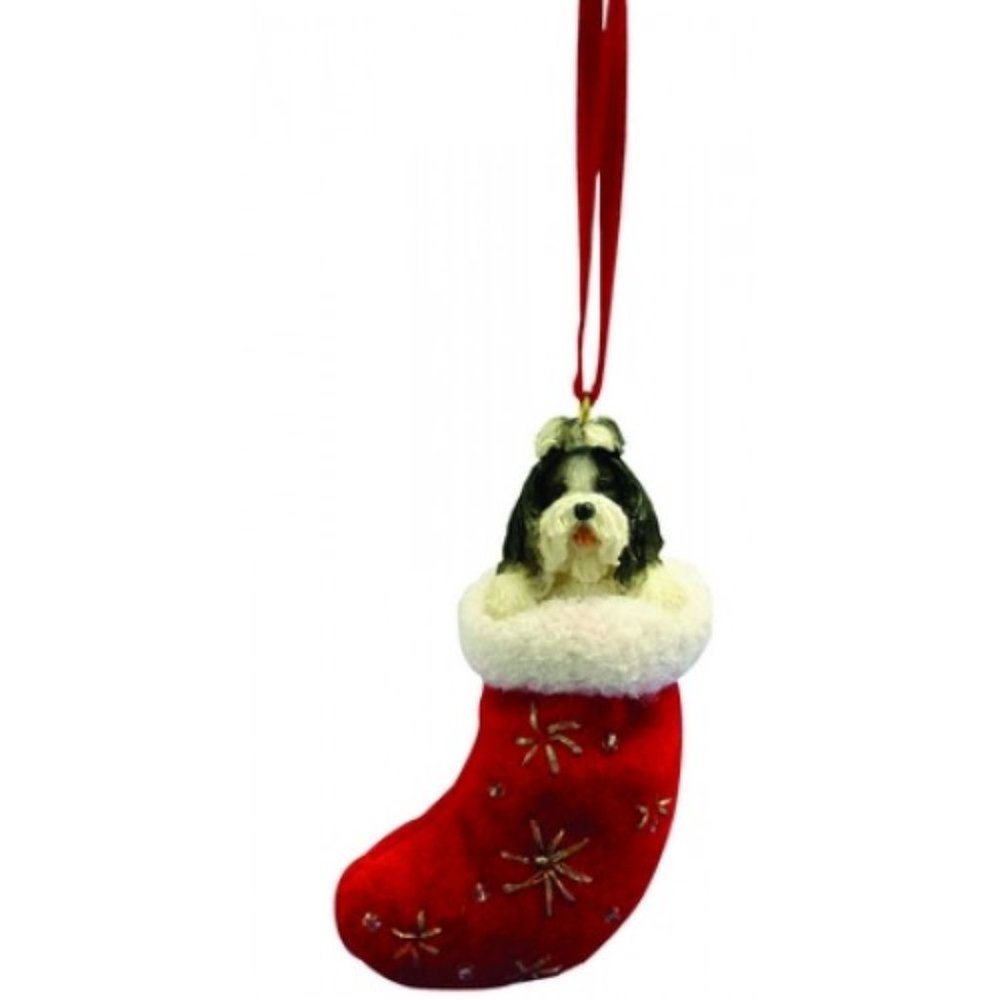 Shih Tzu little stocking ornament
